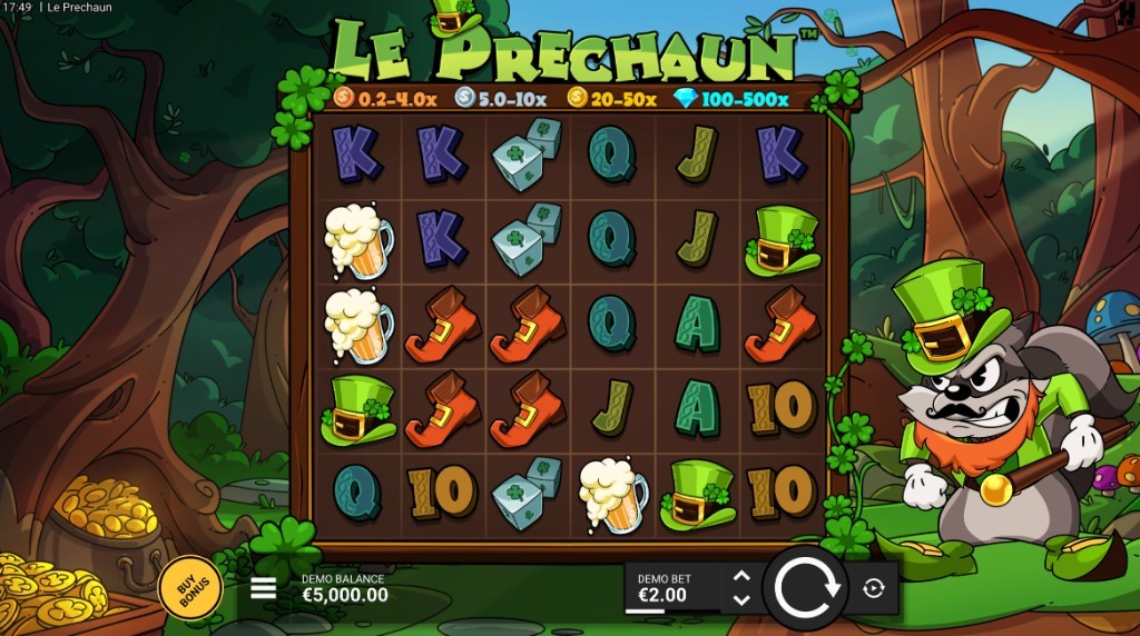 Le Prechaun loading screen from Hacksaw Gaming