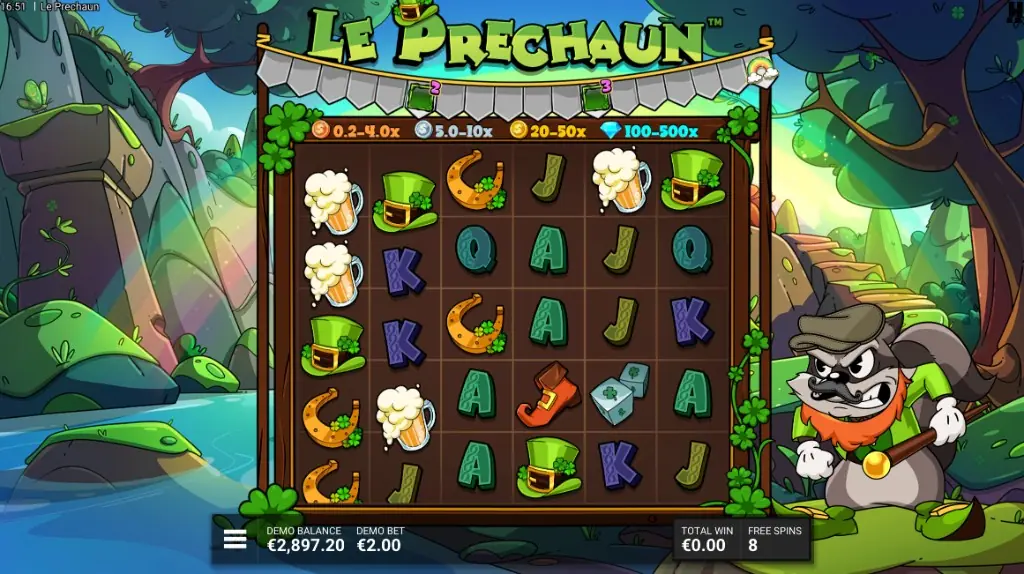 Le Prechaun free spins bonus round
