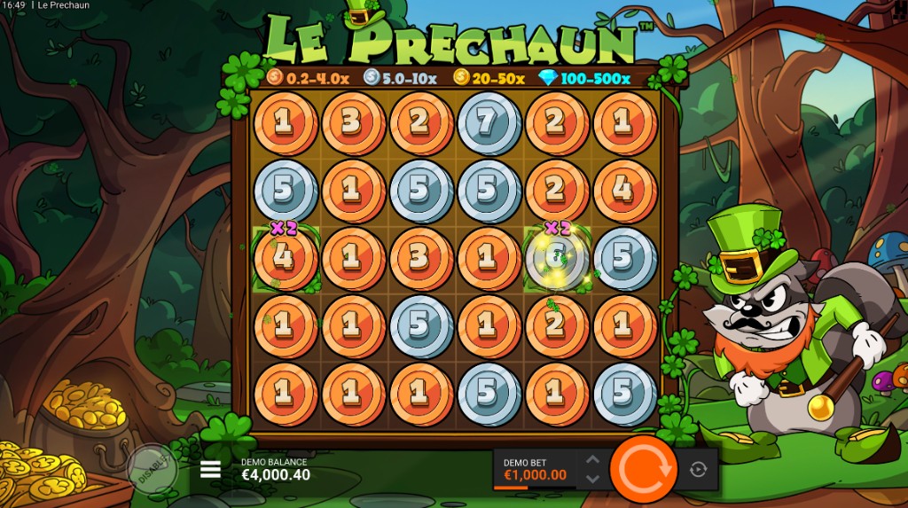 Le Prechaun Golden Squares and coin reveals