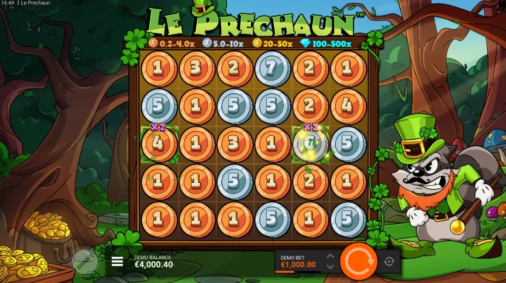 Le Prechaun Golden Squares and coin reveals